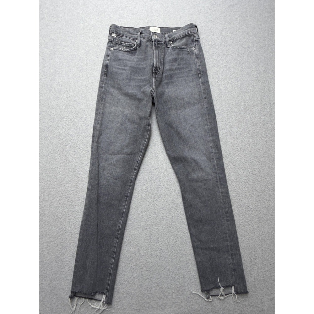 Citizens Of Humanity Olivia Jeans Womens 26 Gray High Rise Slim Ankle Distressed